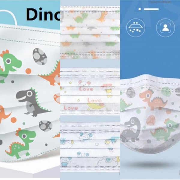 

face kids luxury dhl children boys girls designer cartoon mouth anti-dust pm2.5 breathable earloop disposable mask