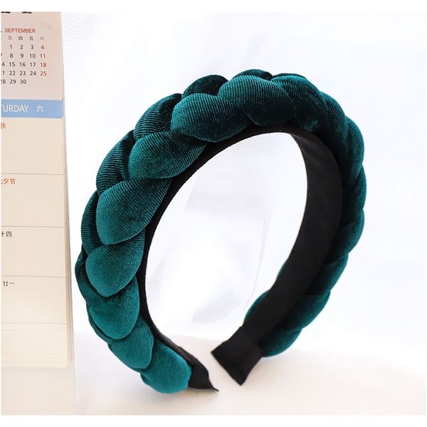 

handmade velvet weave повязка на голову для женщин girls 2020 год зима новейшие полосы волос тюрембаны волосы обруч безель женские волосы ак, Silver