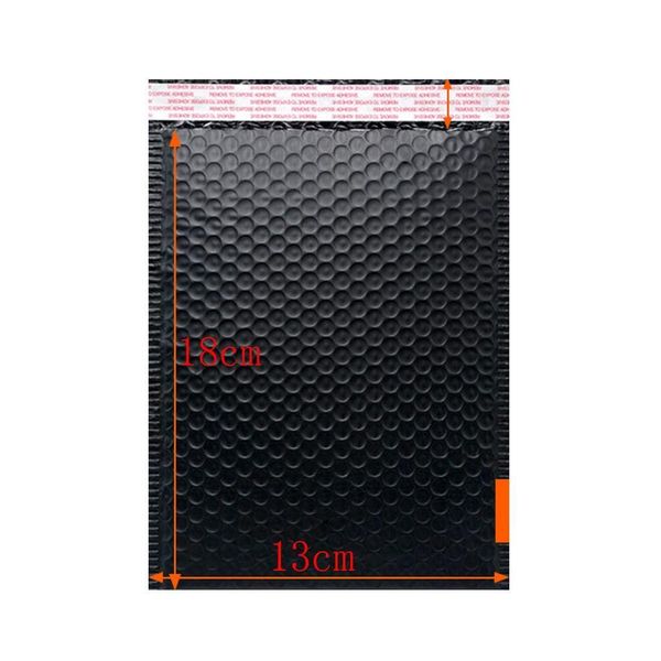

50pcs black poly bubble mailer bubble mailers padded envelopes for gift packaging lined poly mailer self seal 13 x 18cm bag h wmtblh