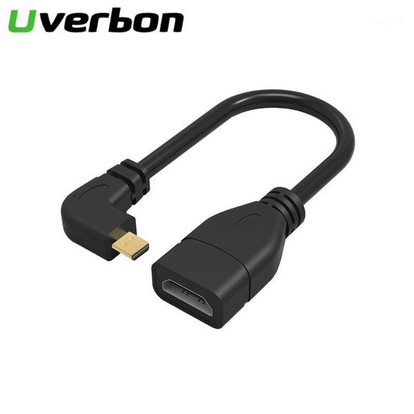 

audio cables & connectors cable micro to converter left angle 90 degree male female cord for pc hdtv projector1