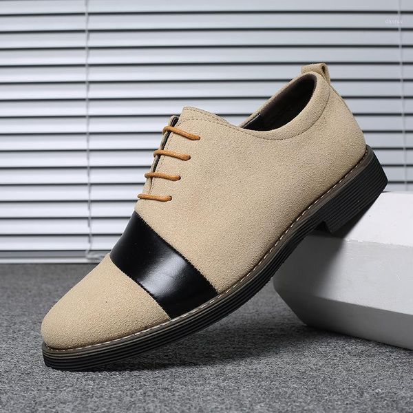 

dress shoes men suede leather casual tooling male party wedding1, Black