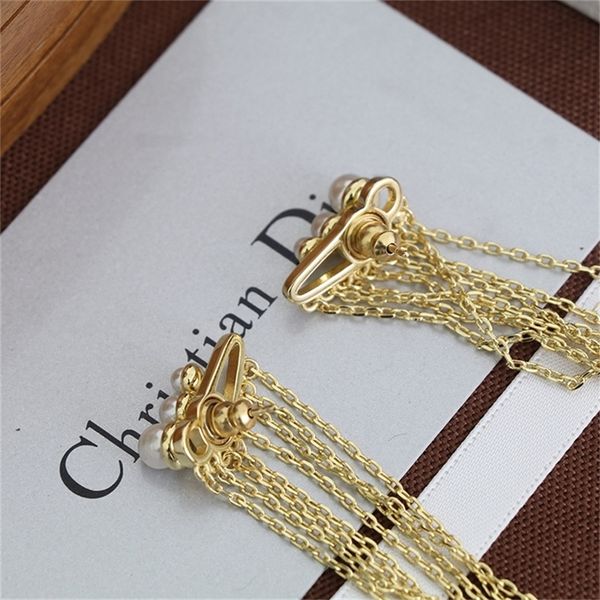 

87% off wholesale shop family earrings female romantic asymmetric pearl earrings, Golden