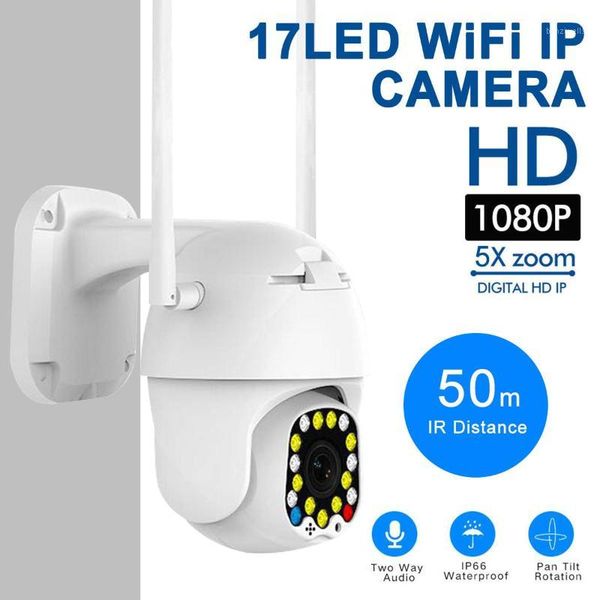 

1080p security smart ip camera full color night vision ip66 waterproof movement detect auto tracktwo-way audio cctv monitor1