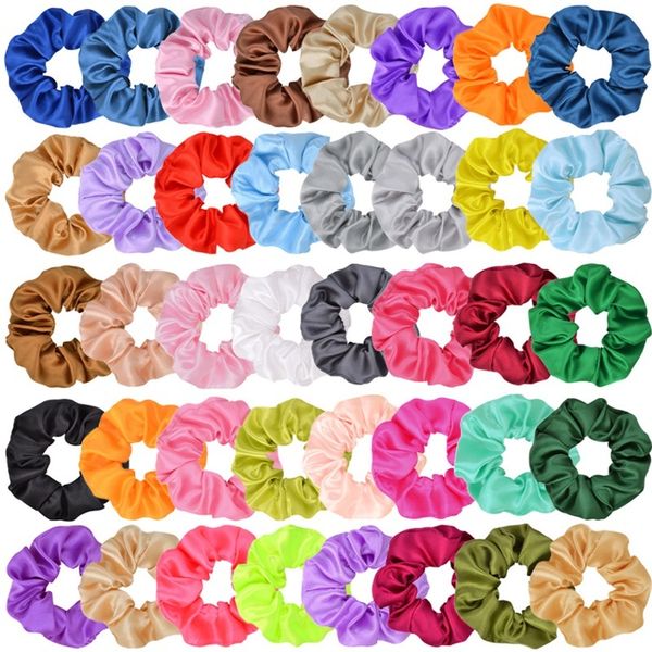 

band scrunchy solid scrunchie head elastic ponytail hairbands girls rope hair accessories 095