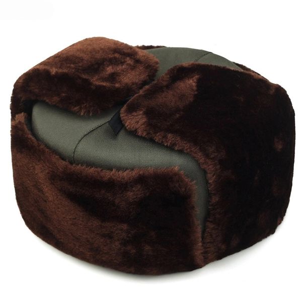 

ht1892 russian hats army military ushanka bomber hats trapper aviator cap winter faux fur hats for men earflap ski trapper caps y200110, Blue;gray