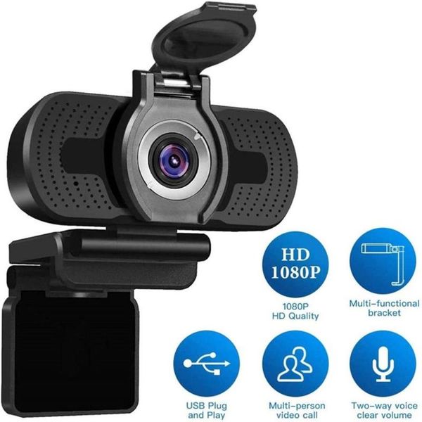 

webcams 1080p computer camera live video webcam with cover abs optical lens plug and play full digital noise reduction microphone
