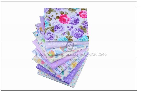 

shuanshuo purple bundle patchwork cotton fabric fat patchwork sewing fabrics doll clothing tilda quilt tissue 9 pcs/lots 40*50cm1, Black;white