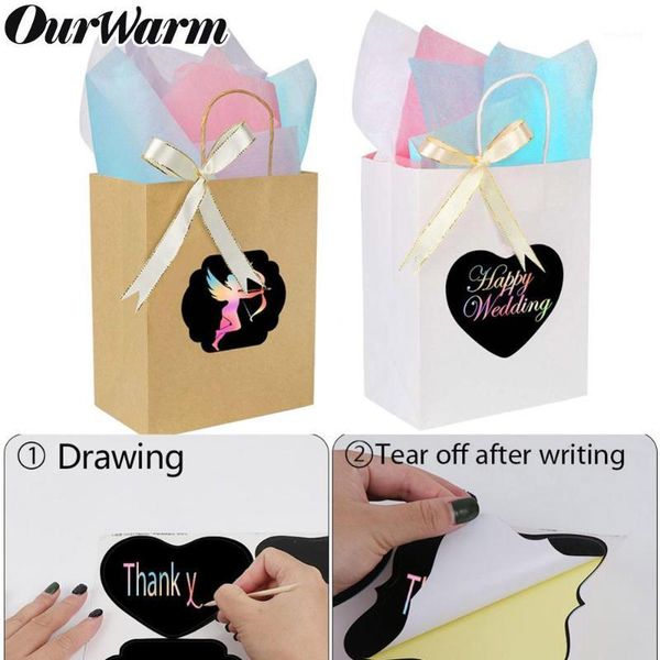 

gift wrap ourwarm diy bags with scratch card wedding wrapping bagskraft gifts handles for guests1