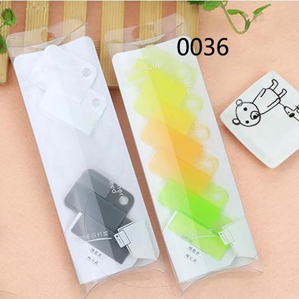 

6pcs set colorful p paper clips decorative writing file organizer plastic clips bag sealing clip office school supplies h bbygcp