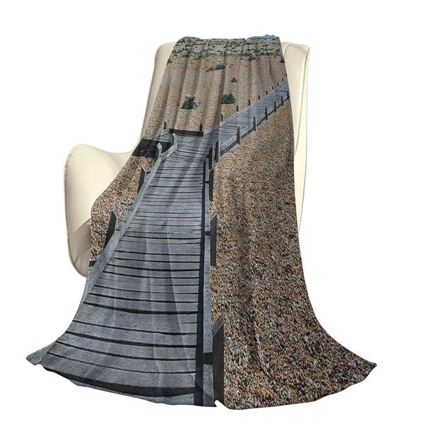 

boardwalk shingle to horizon stone rock road coastline pebbles infinite peace themeoffice leisure blankets