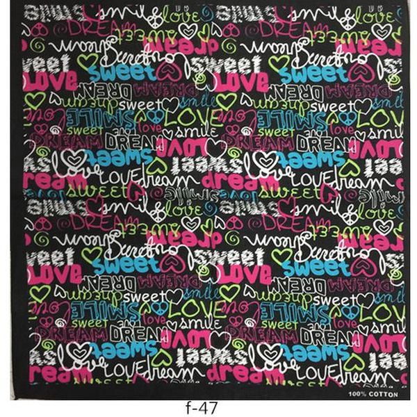 

100% хлопчатобумажный хип-хоп череп черный paisley bandana оголовье волосы головные уборы / полоса для волос шарф шеи запястья запястья поло, Black