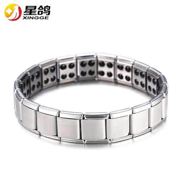 

women energy magnetic bracelet for men health style plated silver stainless steel bracelets gifts fashion jewel