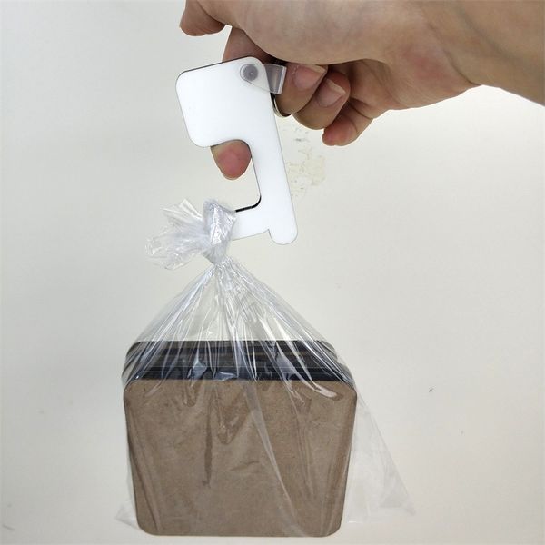 

thermal transfer door handle keychain sublimation non-contact door handle keychain heat transfer printing blank key ring customi 150 k2, Black