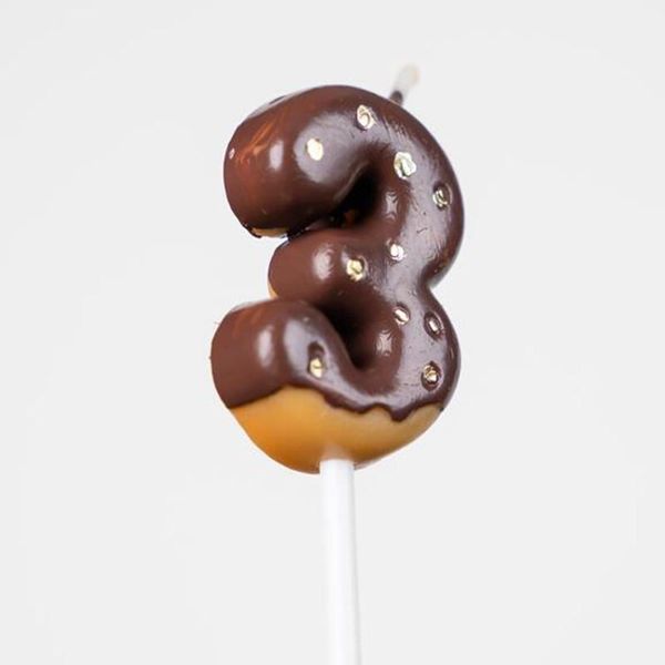 

1 шт. симпатичные номерные свечи для топпера топпер 0 9 шоколадное печенье дизайн день рождения свечи кекс украшение вечеринки поставки jllk