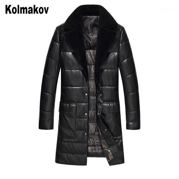 

kolmakov men 95% white duck down jacket thick warm parka jacket overcoat windbreaker warm fashion business1, Black