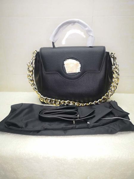 

women's cosmetic bag fashion metal buckle leather shoulder bags messenger bag hand bagss chain exhibition luxury packaging box size 25x