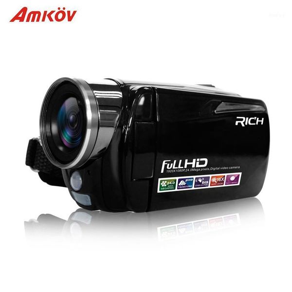 

portable infrared video camera 1080p hd 16x zoom 3.0'' tft lcd digital video camcorder camera dv dvr support for night shooting1
