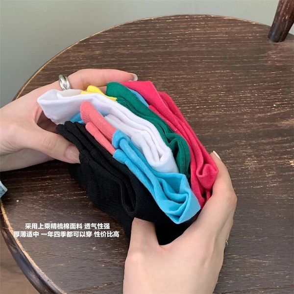 

mens fashion socks new fashion student rainbow long wearproof soft tide happy male womancotton sport#871545454, Pink;yellow