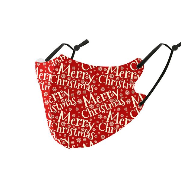 

xmas kid christmas printed fashion adults party face masks anti dust fog snowflake mouth cover breathable washable reusable