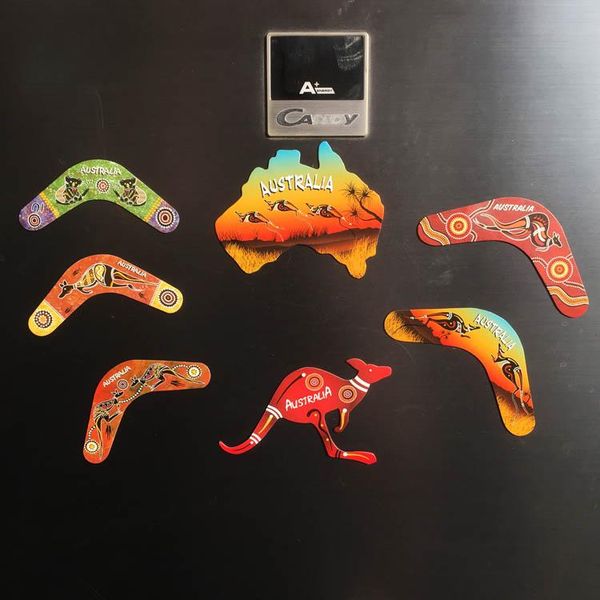 

australian boomerang kangaroo pvc magnet refrigerator decor australia landmark tourist souvenirs fridge magnet home decor jllhuf