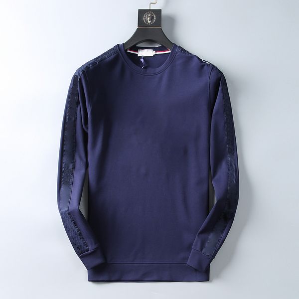 

sweatshirt men street dance skateboard cotton classic embroidery round neck plus velvet fashion have hat new stylexjtez, Black