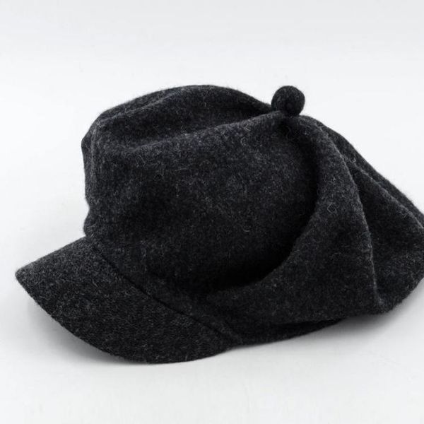

cokk winter beret cap hats for women thick warm wool beret hat octagonal cap beret female newsboy cap england vintage style swy wmtswb, Blue;gray
