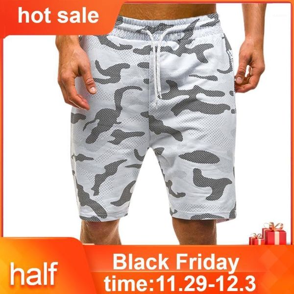 

2020 men's summer casual comouflage cargo shorts cotton blend casual shorts men's clothing1, White;black