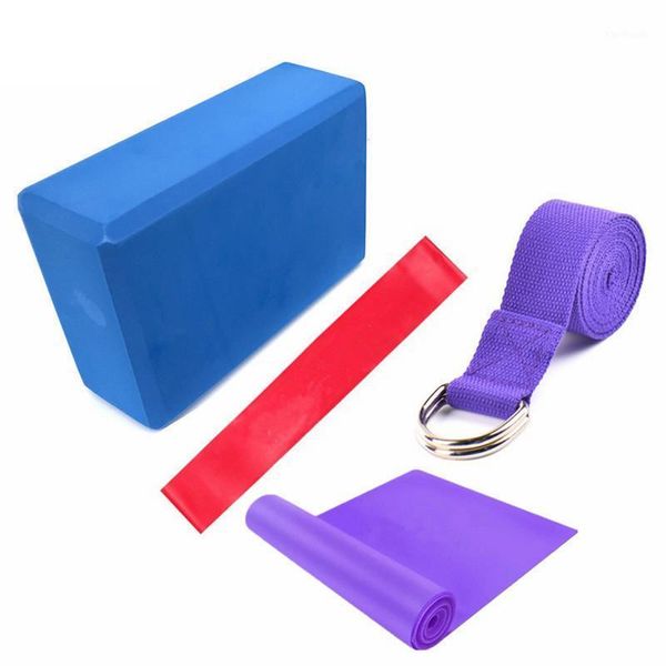 

resistance bands 4pcs yoga equipment brick latex towel stretching band ring sports fitness suit exercise tool workout sets1