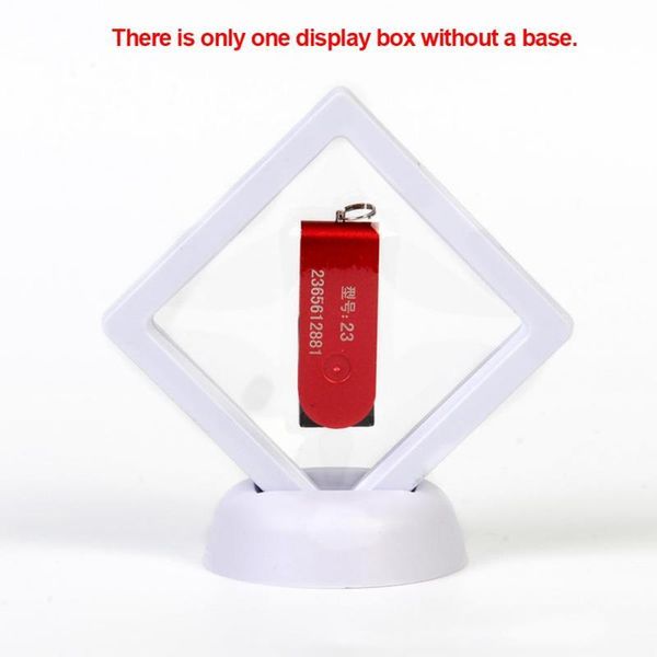 

3 штук медальоны ювелирные изделия ящик для хранения кадров дисплея столешница прозрачный многофункциональный 3d floating площади монеты hol, Pink;blue