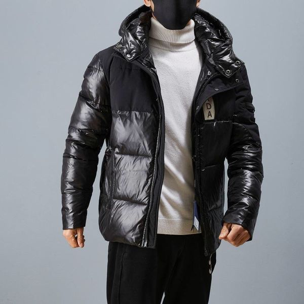 

mens down coats mens 2020 winter thick coat pxxda print and spliced men down jackets fashion men windproof jackets wholesale, Black