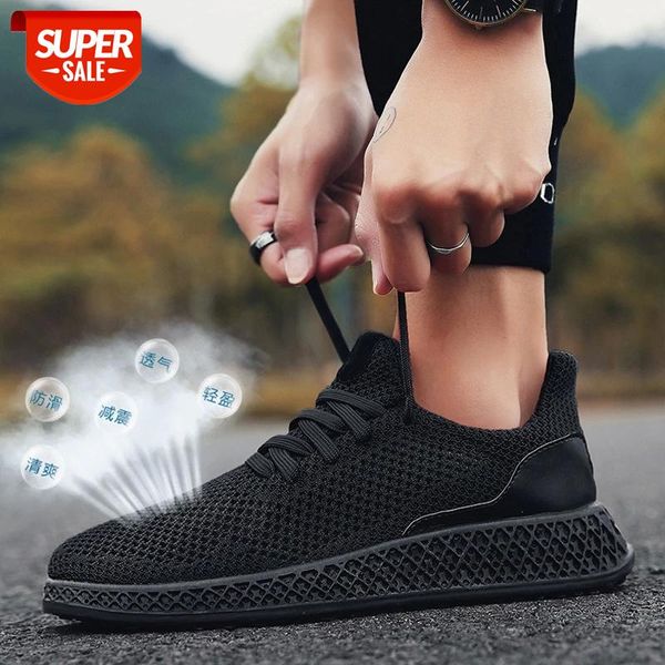 

men sneakers breathable casual no-slip men vulcanize shoes male air mesh lace up wear-resistant shoes tenis masculino #te0b