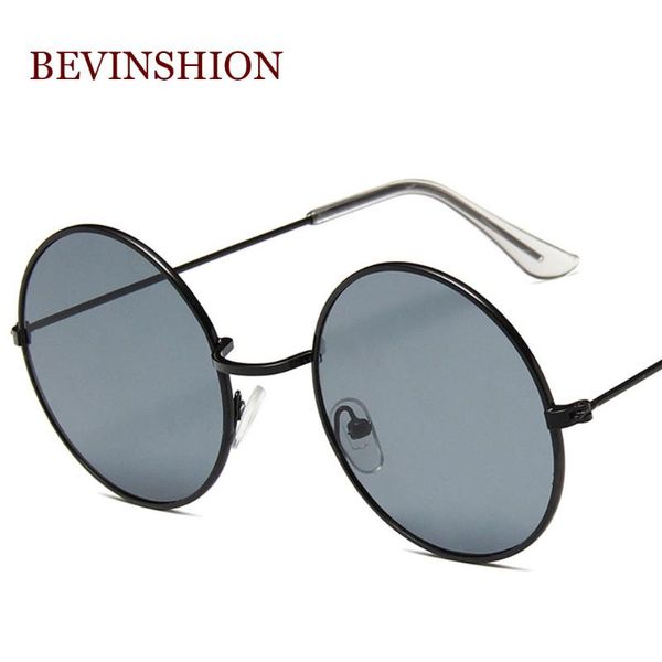 

sunglasses classic vintage metal round men retro sun glasses women galsses clear femininos shades 17 colors, White;black