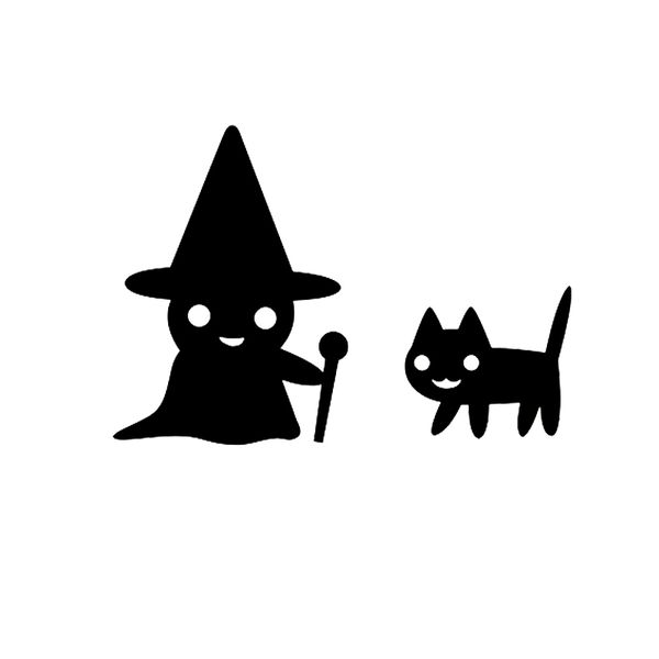 

16*11.2cm witch and cat vinyl sticker funny car window bumper novelty jdm drift vinyl decal sticker