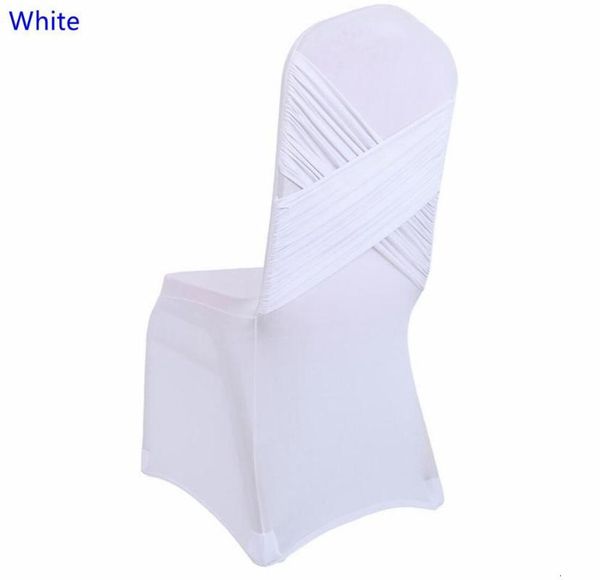 

colours universal lycra wedding covers two 16 cross spandex swag back cover chair luxury party decoration on sale
