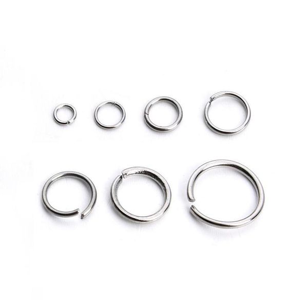 

1box 3-10mm mixed stainless steel open jump rings split rings connectors for diy jewelry making diy necklace crafts acc qylmsb
