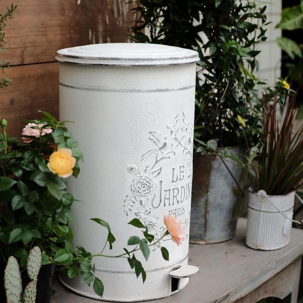 

waste bins rustic retro pedal bin paper basket trash vintage