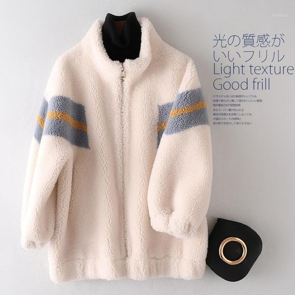 

winter fur female overcoat fluffy soft contrast thick warm wool zipper fur ladies jacket fashion women coat m221, Black