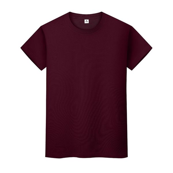

new round neck solid color t-shirt summer cotton bottoming shirt short-sleeved mens and womens half-sleeved 1g0u