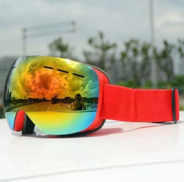 

2021popular skiing glasses, large spherical glasses, cardable myopia, double layer anti fog and anti sand, increase the clarity of home