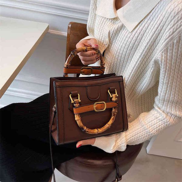 

68% off bag trendy tote autumn new bamboo handbag personalized fashion large capacity single shoulder messenger bag