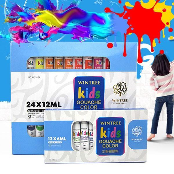 

gouache paint set 24 vibrant colors in tubes easy to mix with great results for kids painting canvas fabric ceramic crafts1