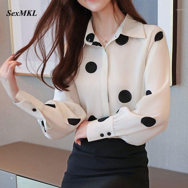 

blusas mujer de moda 2020 fashion women spring long sleeve blouse summer white polka dot shirts office ladies and blouses1