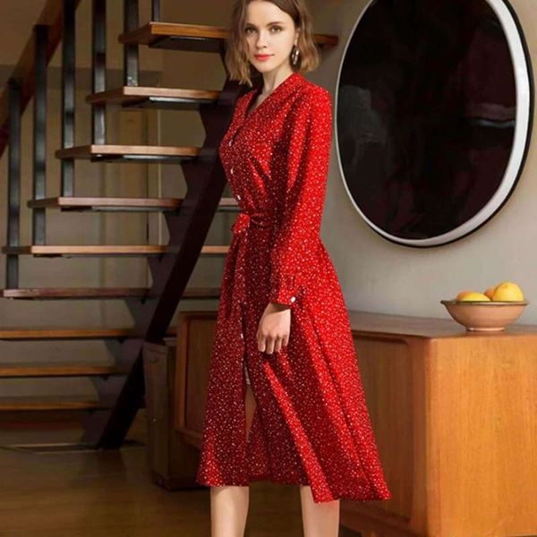 

wind 2020 autumn new large women's fat mm slim stand collar medium length long sleeve dress for women, Black;gray