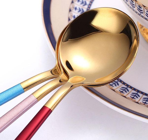 

304 stainless steel spoon household round spoon creative dessert coffee stirring spoons feeding spoon dinnerware se wmtwzr dayupshop