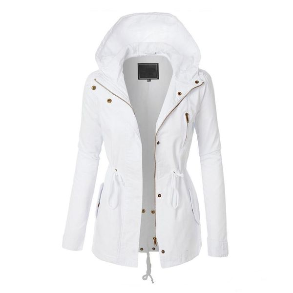 

spring autumn solid pocket zipper hooded wear jaquetas feminin outwear loose jacket women coat windbreaker corta vento feminina, Black;brown