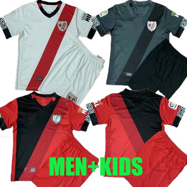 

men+kids rayo vallecano soccer jersey 20 21 camisetas de fútbol josé pozo bebé antoñín alvaro 2020 2021 home away third kits football shirts, Black;yellow
