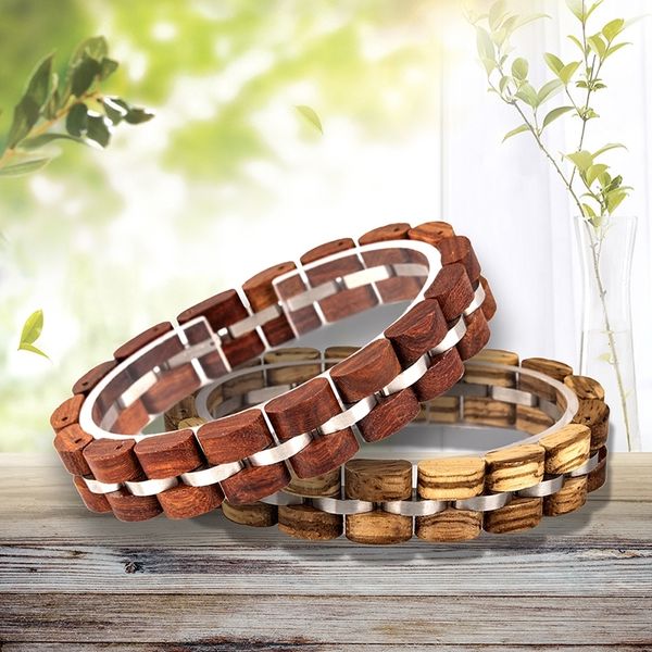 

bobo bird wooden bracelet homme men women wooden bangle jewelry gift pulsera hombre great gifts y200730, Black
