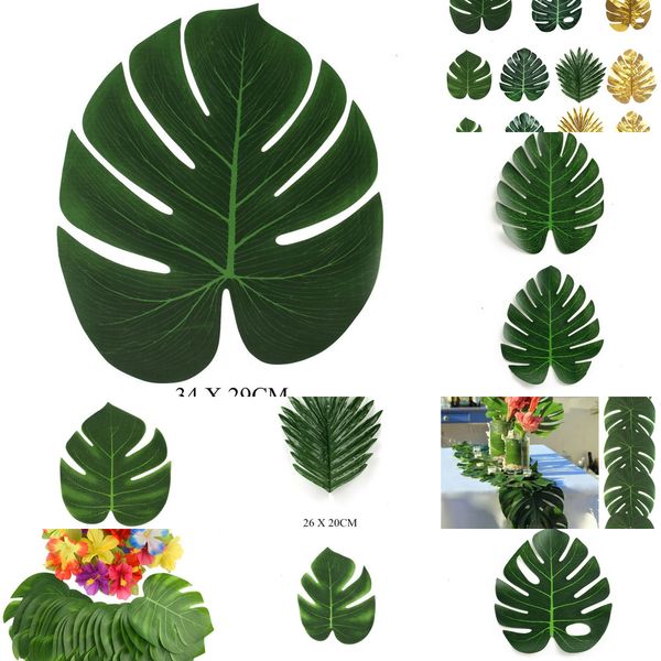 

36pcs green artificial tropical palm tree monstera leaf leaves for diy wedding home garden office bedroom decoration pho otlvs