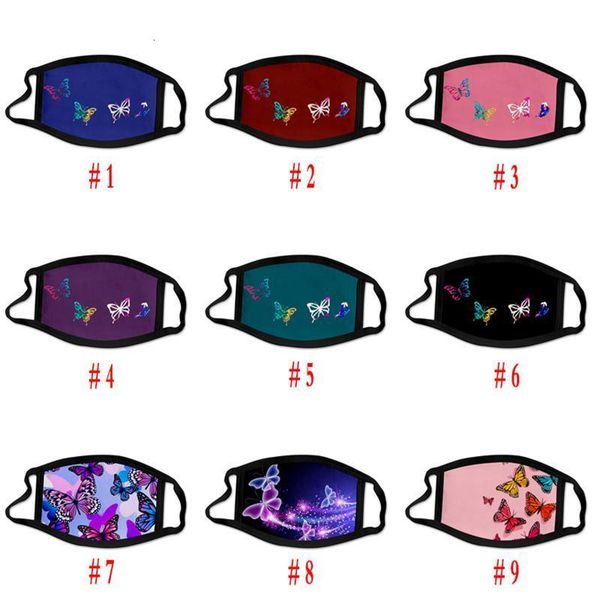 

ibkjfor personality designer children face butterfly fashion 3d printing anti-dust breathable washable mask