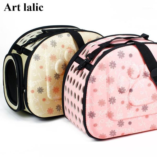 

cat carriers,crates & houses foldable eva pet carrier puppy dog outdoor travel shoulder bag for small pets soft kennel cage 43*27*31cm1